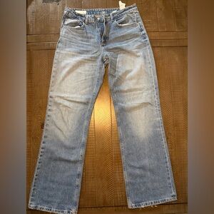 Zara Straight Jeans in Light Blue Wash